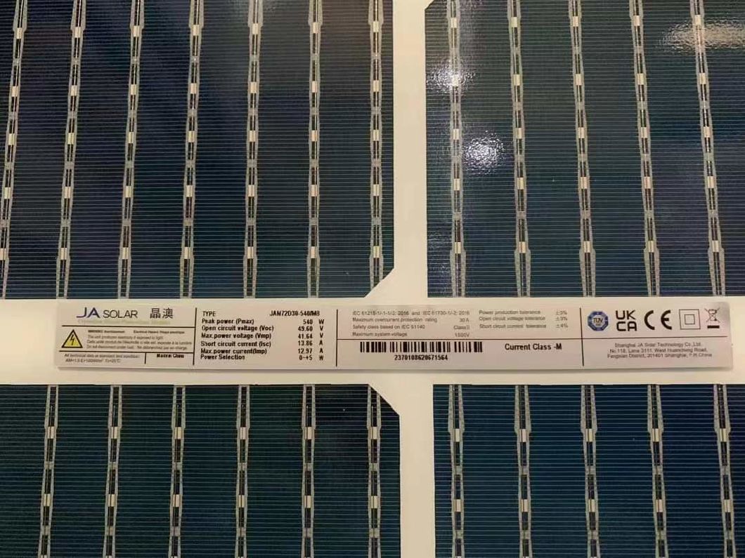 China Ja Jinko Longi Trina Dmegc 540W 545W 550W Bifacial Solar Panels for Home