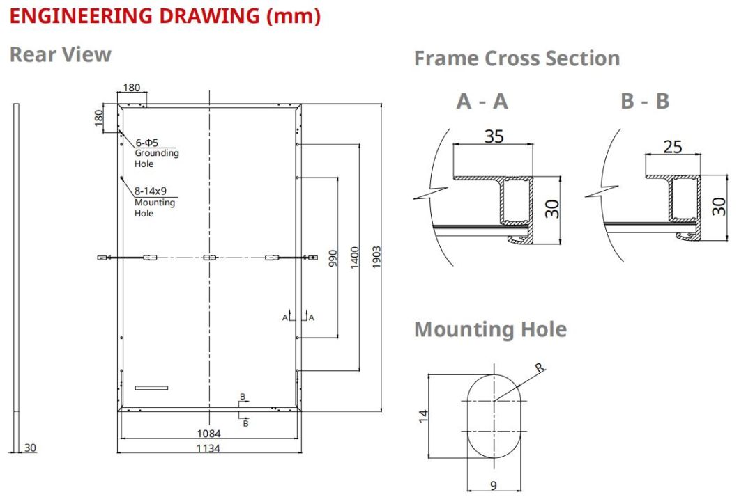 China Canadian A Grade Silver Black Frame Solar Panels for Solar Energy System