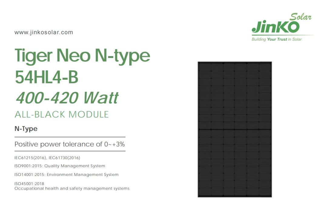 Wholesale 400W 445W Jinko 156 Half Cell Solar Cell Mono Solar Panels for Home Solar Energy System