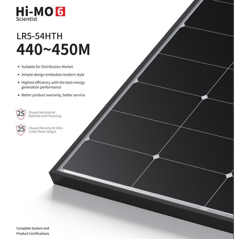 High Efficiency 10bb Half Cell Longi 440W 450W Mono Solar Panel